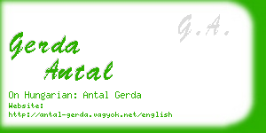 gerda antal business card